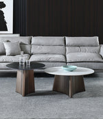 Elegant Sintered Stone Coffee Table Set - Modern Round Design for Living Room Decor hldjj-3023