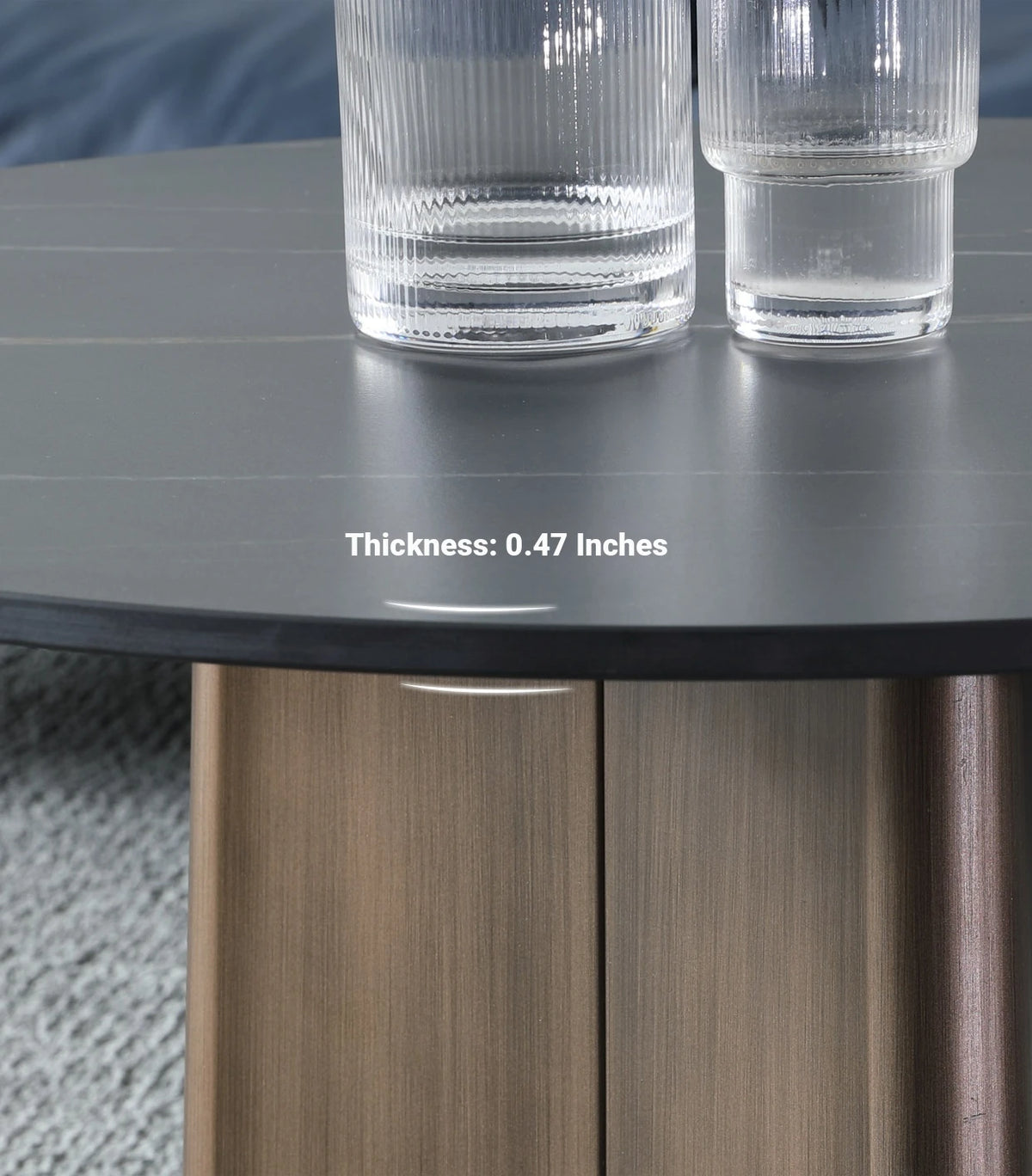 Elegant Sintered Stone Coffee Table Set - Modern Round Design for Living Room Decor hldjj-3023