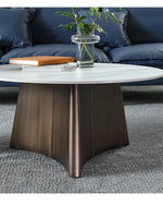 Elegant Sintered Stone Coffee Table Set - Modern Round Design for Living Room Decor hldjj-3023