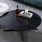 Modern Sintered Stone Coffee Table Set - Elegant Round Design for Contemporary Living Rooms hldjj-3024