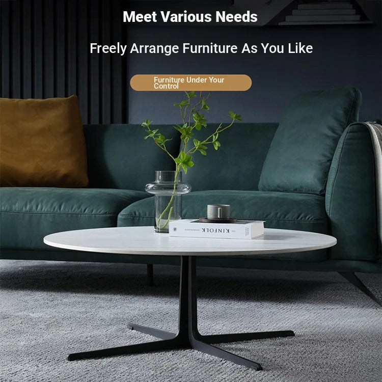 Modern Sintered Stone Coffee Table Set - Elegant Round Design for Contemporary Living Rooms hldjj-3024