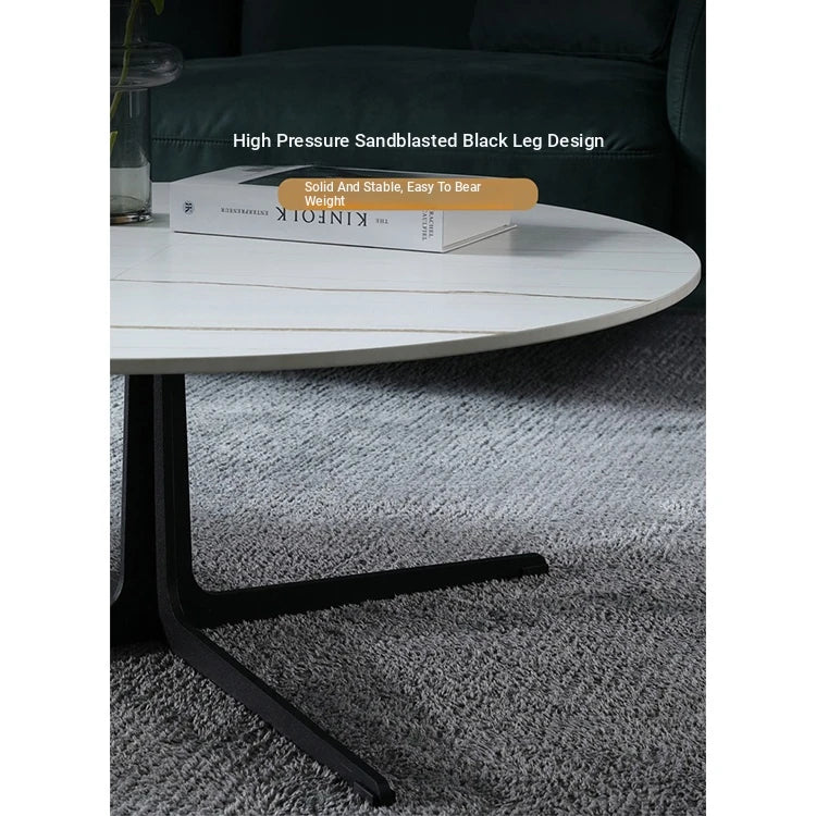 Modern Sintered Stone Coffee Table Set - Elegant Round Design for Contemporary Living Rooms hldjj-3024