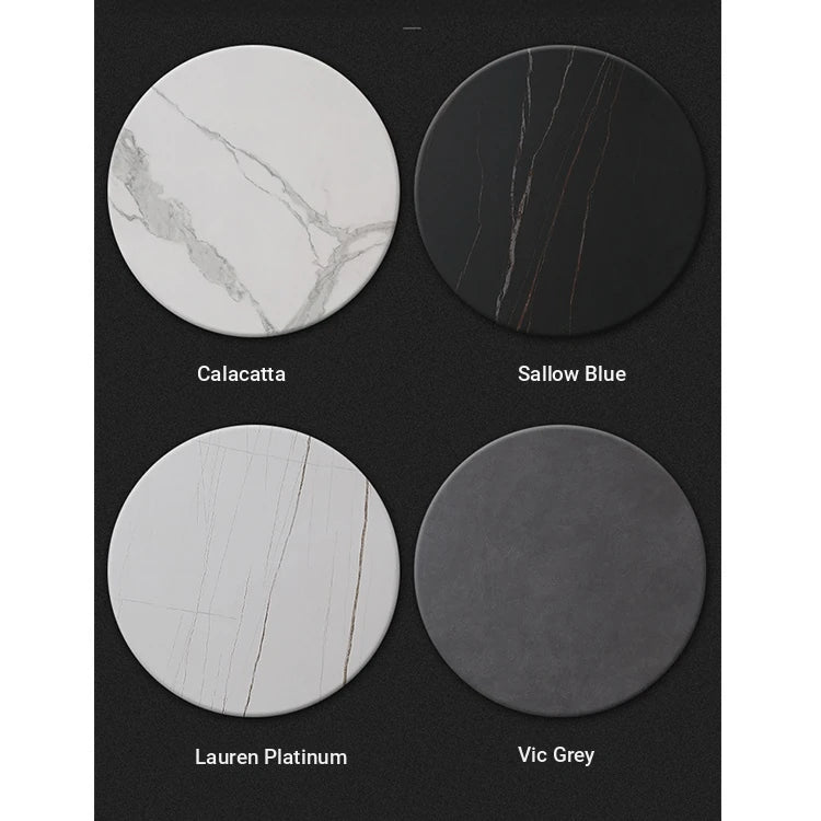 Modern Oval Coffee Table with Sintered Stone Top - Stylish and Chic Living Room Furniture hldjj-3025