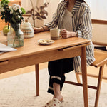 Exquisite Cherry Wood Natural Finish Table - Premium Plywood Construction hldmz-711