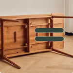 Exquisite Cherry Wood Natural Finish Table - Premium Plywood Construction hldmz-711