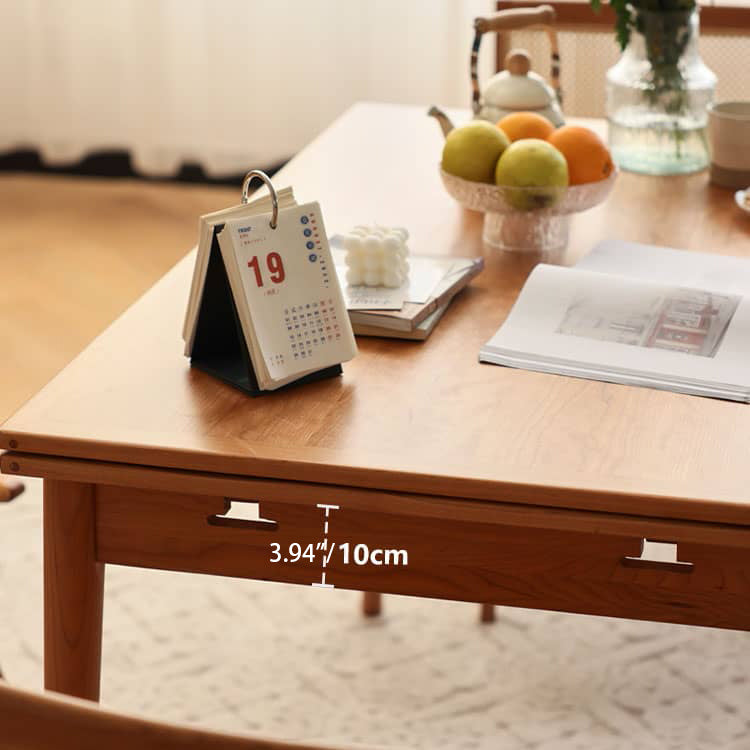 Exquisite Cherry Wood Natural Finish Table - Premium Plywood Construction hldmz-711