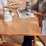 Exquisite Cherry Wood Natural Finish Table - Premium Plywood Construction hldmz-711