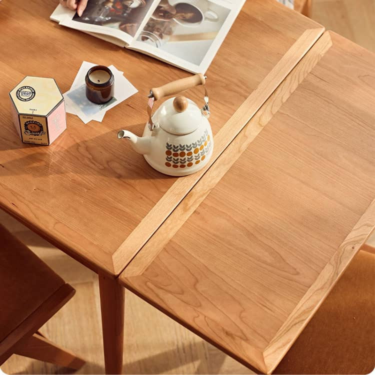 Exquisite Cherry Wood Natural Finish Table - Premium Plywood Construction hldmz-711
