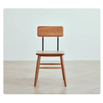 Sleek Modern Chair in Natural Cherry Wood with Durable Iron Frame hldmz-717