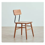 Sleek Modern Chair in Natural Cherry Wood with Durable Iron Frame hldmz-717
