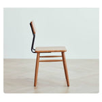 Sleek Modern Chair in Natural Cherry Wood with Durable Iron Frame hldmz-717