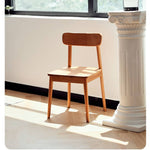 Elegant Natural Cherry Wood Chair for Timeless Home Décor hldmz-718