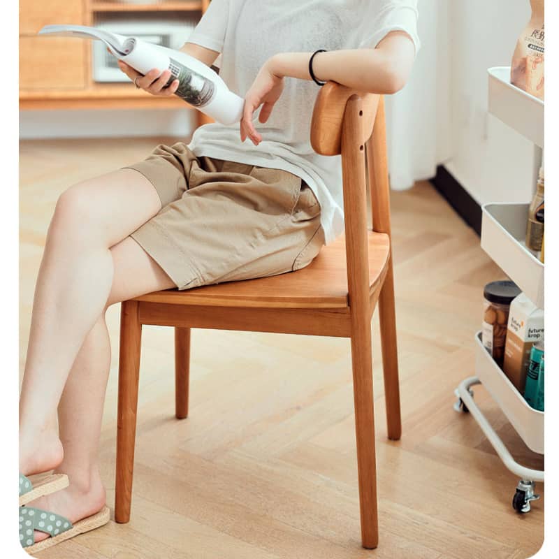 Elegant Natural Cherry Wood Chair for Timeless Home Décor hldmz-718