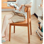 Elegant Natural Cherry Wood Chair for Timeless Home Décor hldmz-718