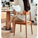 Elegant Natural Cherry Wood Chair for Timeless Home Décor hldmz-718