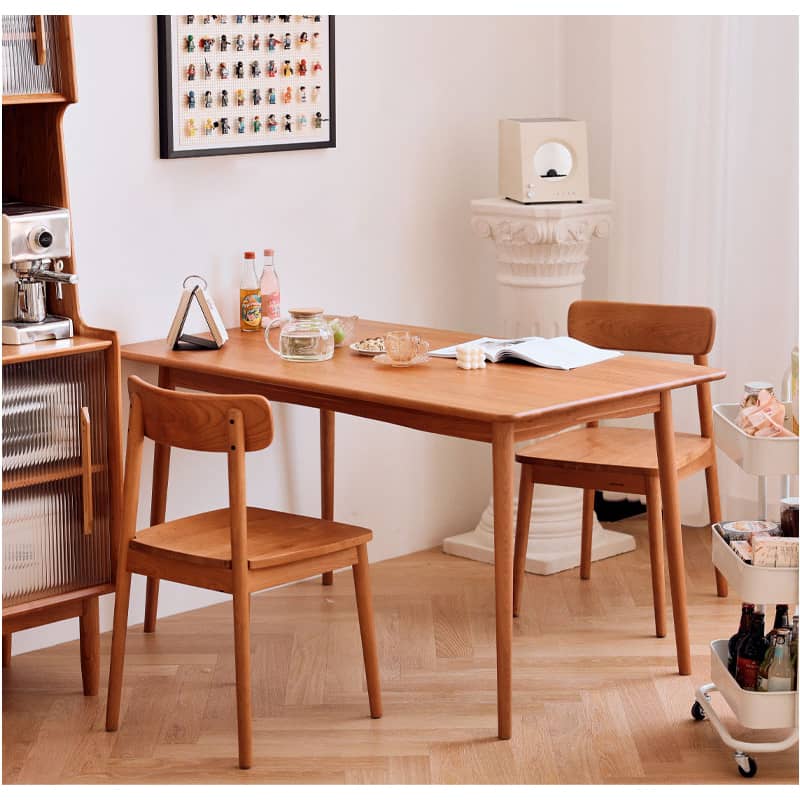 Elegant Natural Cherry Wood Chair for Timeless Home Décor hldmz-718