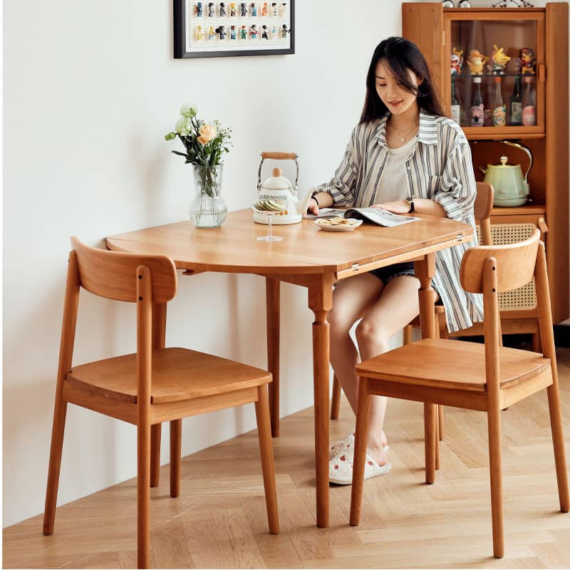 Elegant Natural Cherry Wood Chair for Timeless Home Décor hldmz-718