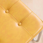 Stylish Cherry Wood and Rattan Chair with Faux Leather Cushion and Stainless Steel Frame hldmz-721