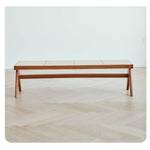 Cherry Wood Natural Stool with Rattan Seat - Elegant and Durable Design hldmz-726