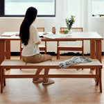 Cherry Wood Natural Stool with Rattan Seat - Elegant and Durable Design hldmz-726