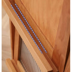 Elegant Cherry Wood Glass Cabinet - Natural Wood Finish hldmz-731