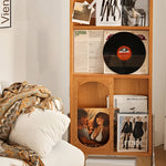 Elegant Cherry Wood Storage Rack with Glass Acrylic Accents – Durable & Stylish Organizer hldmz-738