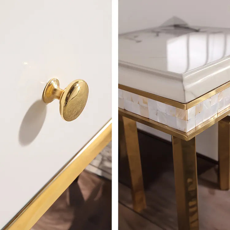 Luxury Modern TV Stand – Solid Wood, Marble, and Stainless Steel Entertainment Center hlkwd-4109