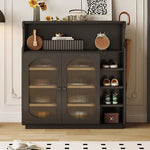 Stylish Glass Multi-Layer Cabinet with Sleek Storage Design for Modern Homes hlxl-4398