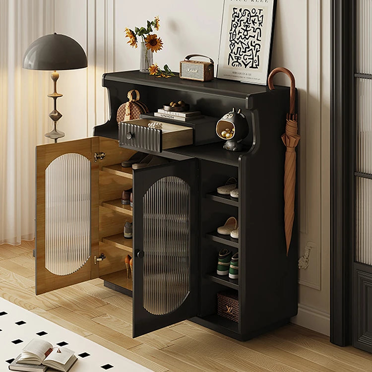 Stylish Glass Multi-Layer Cabinet with Sleek Storage Design for Modern Homes hlxl-4398