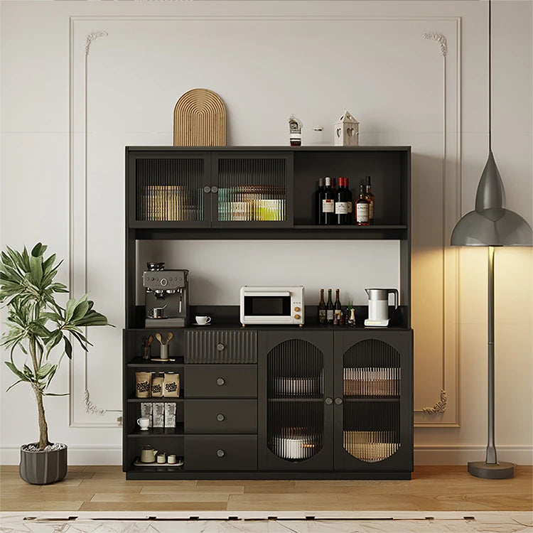 Modern Glass Display Cabinet with Storage for Kitchen and Dining Room hlxl-4401