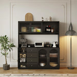 Modern Glass Display Cabinet with Storage for Kitchen and Dining Room hlxl-4401