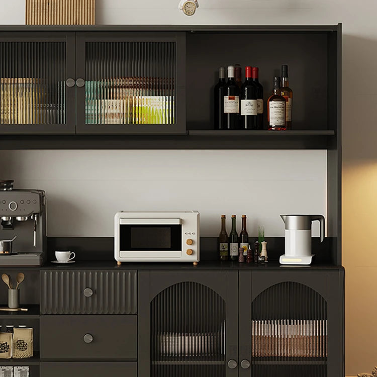 Modern Glass Display Cabinet with Storage for Kitchen and Dining Room hlxl-4401