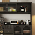 Modern Glass Display Cabinet with Storage for Kitchen and Dining Room hlxl-4401