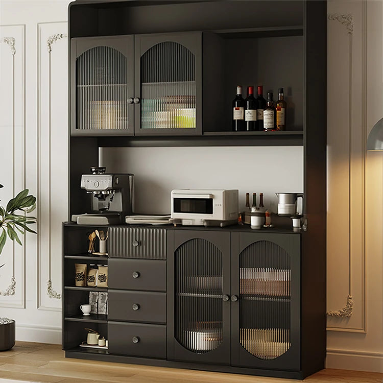 Modern Glass Display Cabinet with Storage for Kitchen and Dining Room hlxl-4401