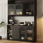 Modern Glass Display Cabinet with Storage for Kitchen and Dining Room hlxl-4401