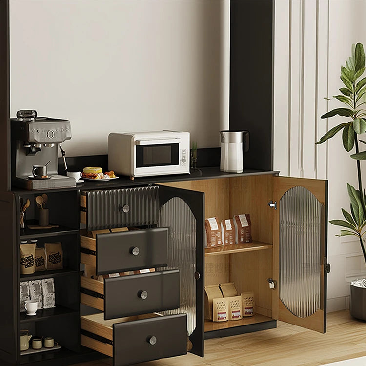 Modern Glass Display Cabinet with Storage for Kitchen and Dining Room hlxl-4401