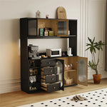 Modern Glass Display Cabinet with Storage for Kitchen and Dining Room hlxl-4401