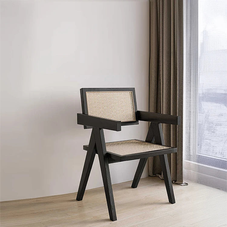 Stylish Ash Wood & Rattan Weave Chair – Modern Elegance for Your Home hlxl-4402