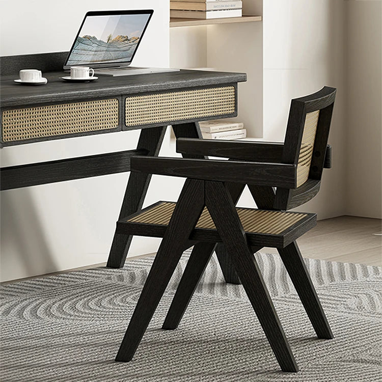 Stylish Ash Wood & Rattan Weave Chair – Modern Elegance for Your Home hlxl-4402