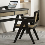 Stylish Ash Wood & Rattan Weave Chair – Modern Elegance for Your Home hlxl-4402