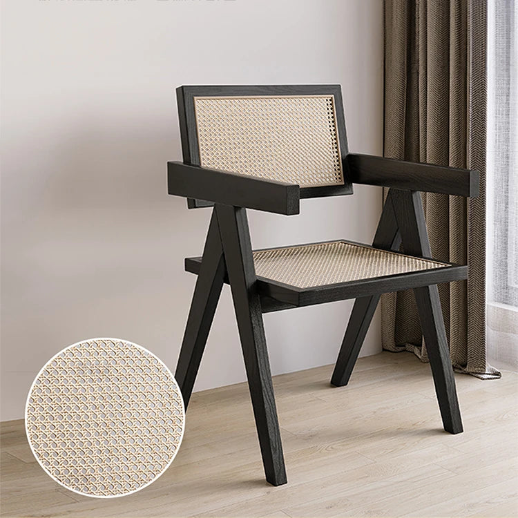Stylish Ash Wood & Rattan Weave Chair – Modern Elegance for Your Home hlxl-4402