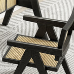 Stylish Ash Wood & Rattan Weave Chair – Modern Elegance for Your Home hlxl-4402