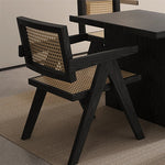 Stylish Ash Wood & Rattan Weave Chair – Modern Elegance for Your Home hlxl-4402