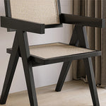 Stylish Ash Wood & Rattan Weave Chair – Modern Elegance for Your Home hlxl-4402
