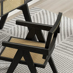 Stylish Ash Wood & Rattan Weave Chair – Modern Elegance for Your Home hlxl-4402