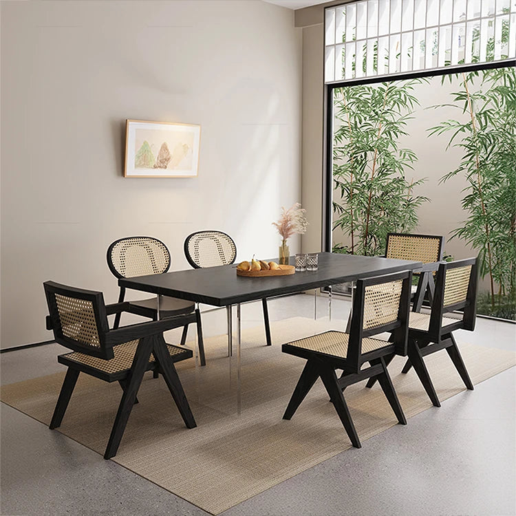 Stylish Ash Wood & Rattan Weave Chair – Modern Elegance for Your Home hlxl-4402