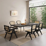 Stylish Ash Wood & Rattan Weave Chair – Modern Elegance for Your Home hlxl-4402