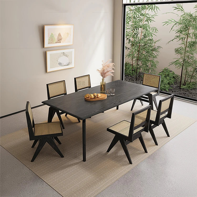 Stylish Ash Wood & Rattan Weave Chair – Modern Elegance for Your Home hlxl-4402