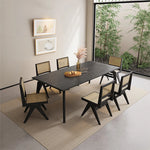 Stylish Ash Wood & Rattan Weave Chair – Modern Elegance for Your Home hlxl-4402