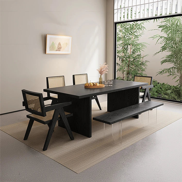 Stylish Ash Wood & Rattan Weave Chair – Modern Elegance for Your Home hlxl-4402